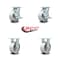Service Caster 5 Inch Semi Steel Caster Set with Roller Bearings 2 Brake 2 Rigid SCC-30CS520-SSR-TLB-2-R520-2 - alternate 5